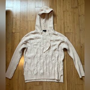 Fate Beige Cable Knit Hoodie